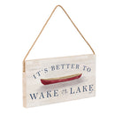Lake Living Hanging Sign Wake at the Lake 11x6"