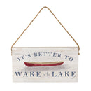 Lake Living Hanging Sign Wake at the Lake 11x6"