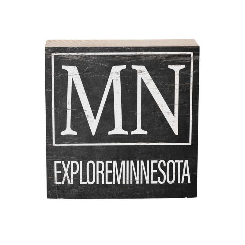 State Wooden Plock Minnesota 6x6"