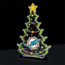 Miami Dolphins NFL Football Holiday Tree Desklite LED Decor