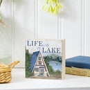 Lake Living Wooden Plock Life is Better 6x6"