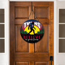 Minnesota Twins Bigfoot Round Door Décor with Hanging Rope, 18x18