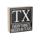 State Wooden Plock Texas 6x6"