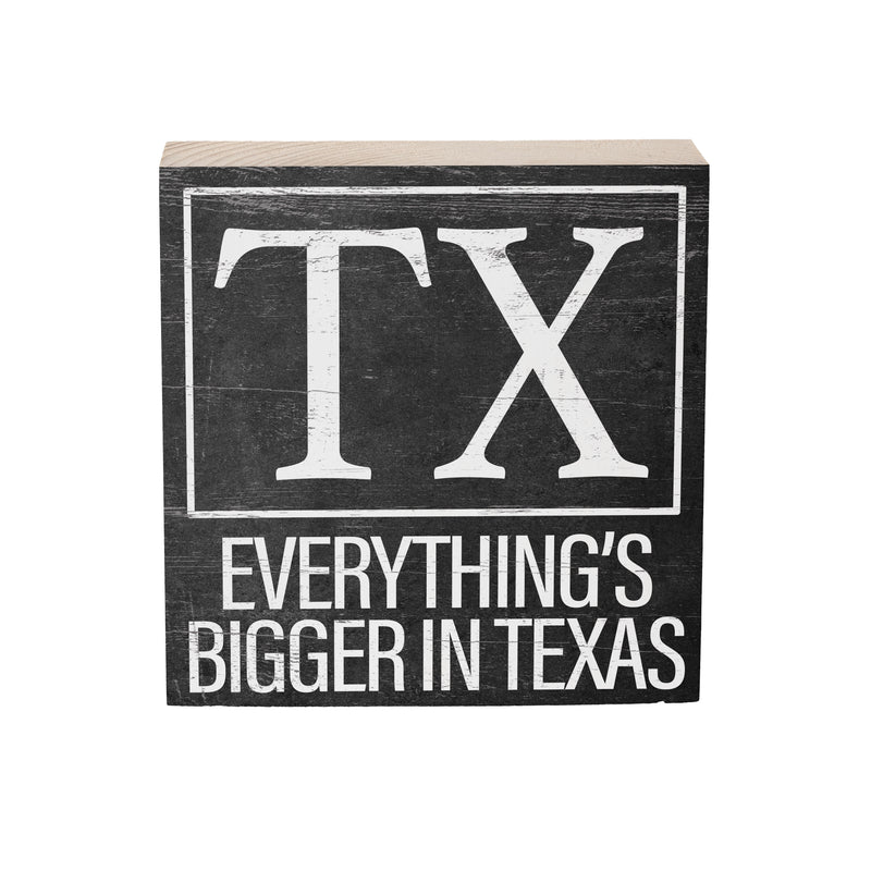 State Wooden Plock Texas 6x6"