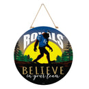Kansas City Royals Bigfoot Round Door Décor with Hanging Rope, 18x18