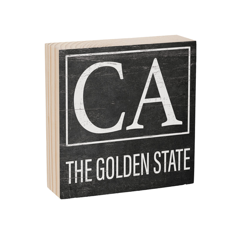 State Wooden Plock California 6x6"