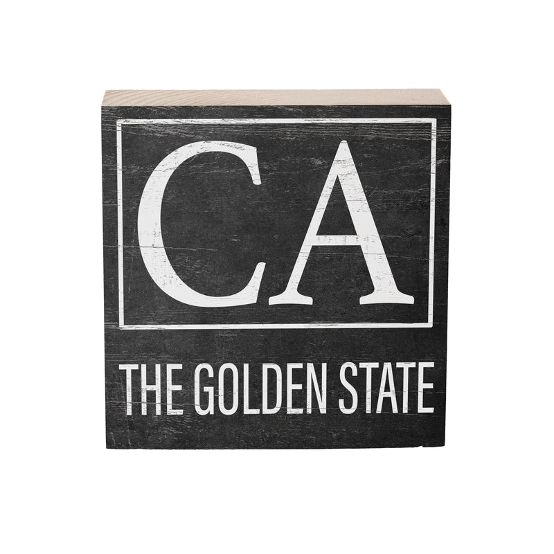 State Wooden Plock California 6x6"