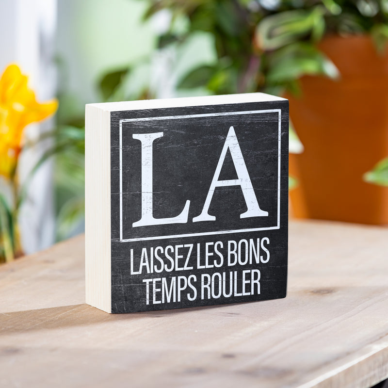 State Wooden Plock Louisiana 6x6"