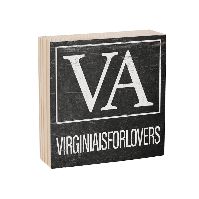 State Wooden Plock Virginia 6x6"