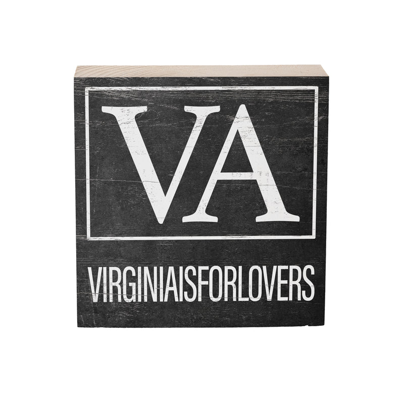 State Wooden Plock Virginia 6x6"