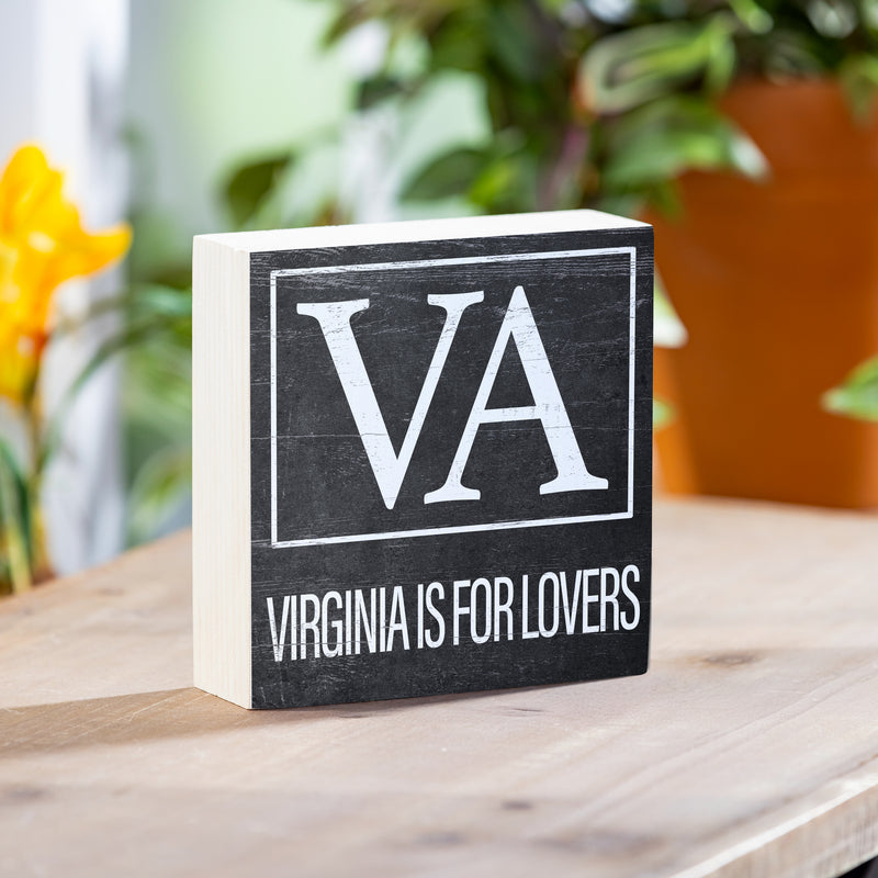 State Wooden Plock Virginia 6x6"
