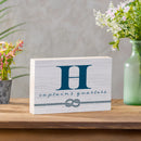 Coastal Wooden Plock Monogram Captain 12x8" H H
