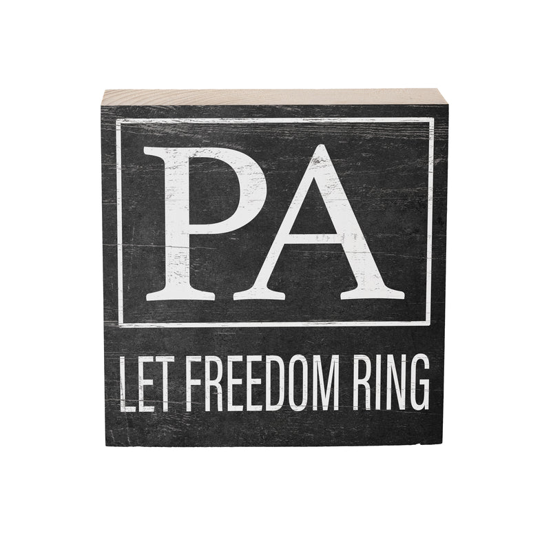 State Wooden Plock Pennsylvania 6x6"