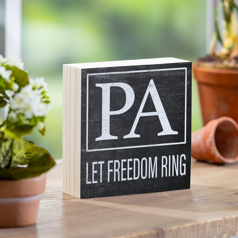 State Wooden Plock Pennsylvania 6x6"