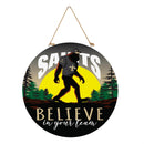 New Orleans Saints Bigfoot Round Door Décor with Hanging Rope, 18x18