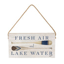 Lake Living Hanging Sign Fresh Air 11x6"