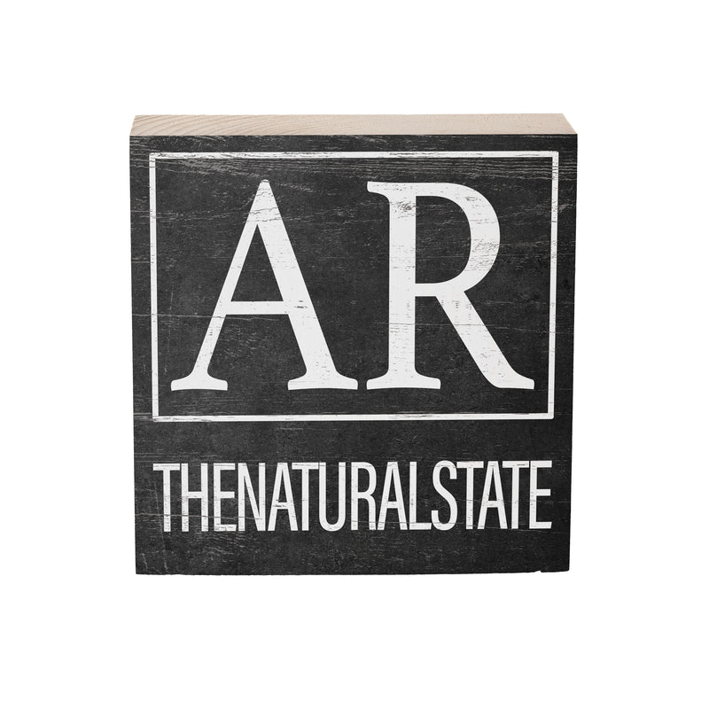 State Wooden Plock Arkansas 6x6"