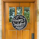 Los Angeles Kings Holiday Round Door Décor with Hanging Rope, 18x18