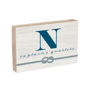 Coastal Wooden Plock Monogram Captain 12x8" N N
