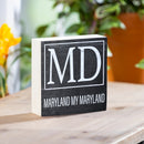 State Wooden Plock Maryland 6x6"