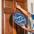 Buffalo Bills Holiday Round Door Décor with Hanging Rope, 18x18