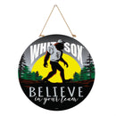 Chicago White Sox Bigfoot Round Door Décor with Hanging Rope, 18x18