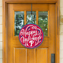 Philadelphia Phillies Holiday Round Door Décor with Hanging Rope, 18x18