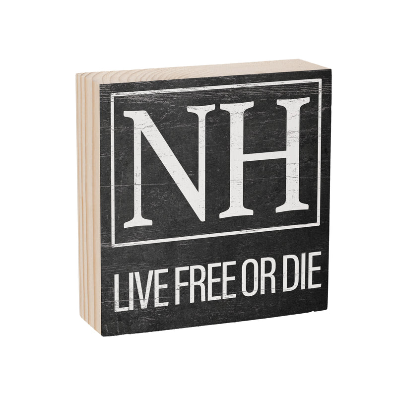 State Wooden Plock New Hampshire 6x6"