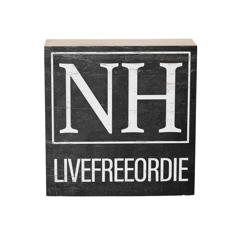 State Wooden Plock New Hampshire 6x6"