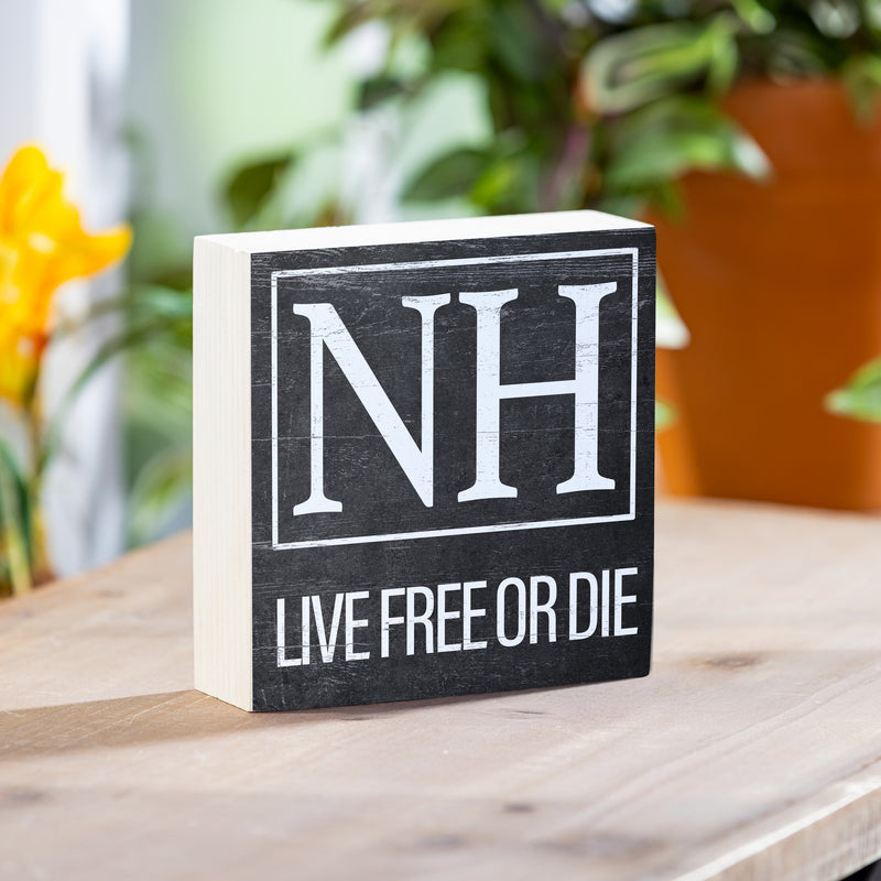 State Wooden Plock New Hampshire 6x6"