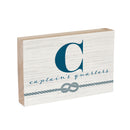 Coastal Wooden Plock Monogram Captain 12x8" C C