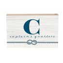 Coastal Wooden Plock Monogram Captain 12x8" C C