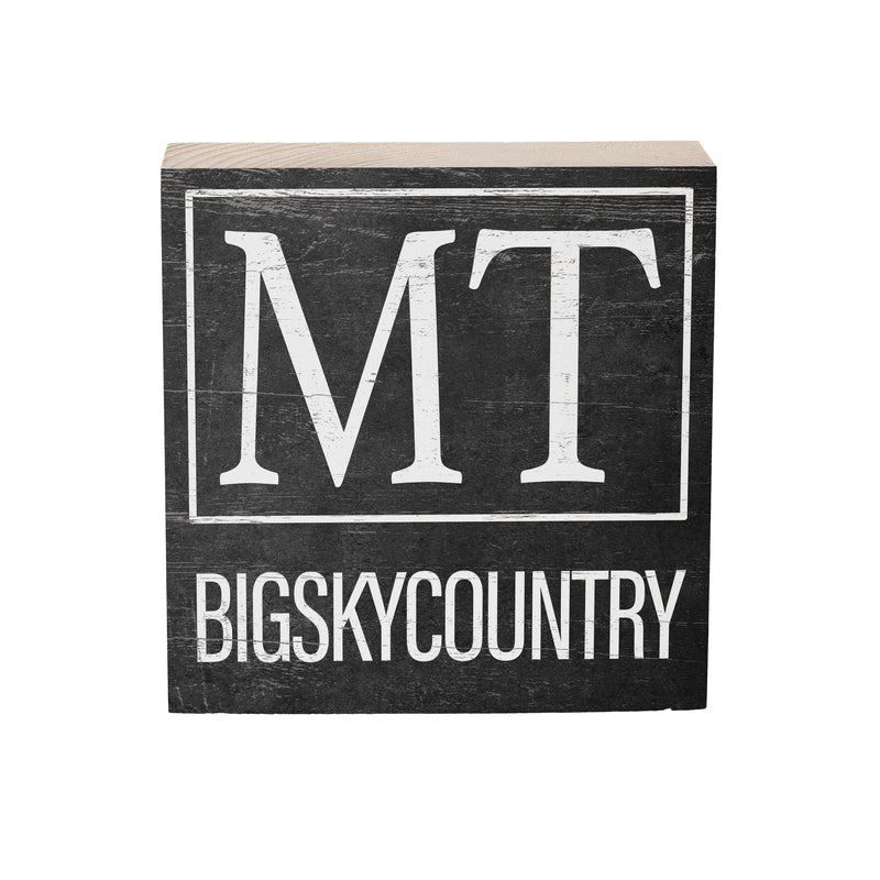 State Wooden Plock Montana 6x6"