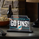 Miami Dolphins NFL Football Rectangle Desklite LED Decor