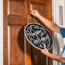 Las Vegas Raiders Holiday Round Door Décor with Hanging Rope, 18x18