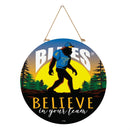 St Louis Blues Bigfoot Round Door Décor with Hanging Rope, 18x18