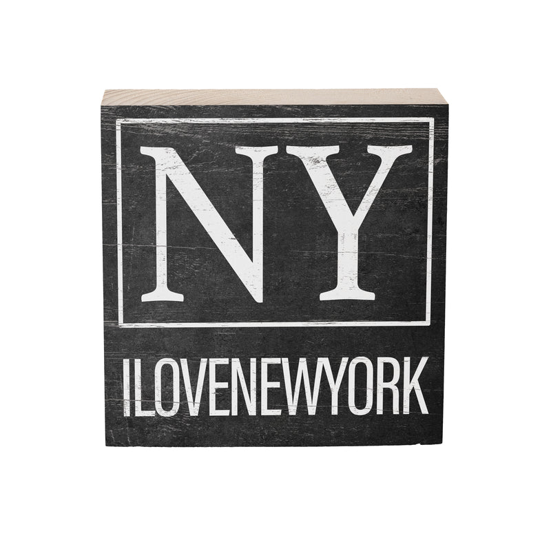 State Wooden Plock New York 6x6"