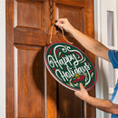 Minnesota Wild Holiday Round Door Décor with Hanging Rope, 18x18