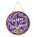 Minnesota Vikings Holiday Round Door Décor with Hanging Rope, 18x18
