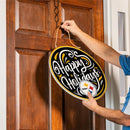 Pittsburgh Steelers Holiday Round Door Décor with Hanging Rope, 18x18