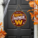 Washington Commanders Halloween Round Door Décor with Hanging Rope, 18x18
