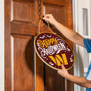 Washington Commanders Halloween Round Door Décor with Hanging Rope, 18x18