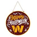 Washington Commanders Halloween Round Door Décor with Hanging Rope, 18x18
