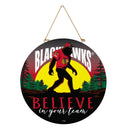 Chicago Blackhawks Bigfoot Round Door Décor with Hanging Rope, 18x18