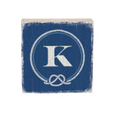 Coastal Wooden Plock Monogram Nautical 6" K K