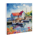Coastal Wooden Wall Art Dock 12x12"