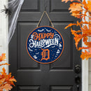 Detroit Tigers Halloween Round Door Décor with Hanging Rope, 18x18
