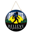 Dallas Cowboys Bigfoot Round Door Décor with Hanging Rope, 18x18