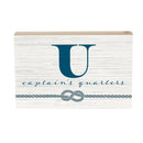 Coastal Wooden Plock Monogram Captain 12x8" U U