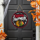 Chicago Blackhawks Halloween Round Door Décor with Hanging Rope, 18x18